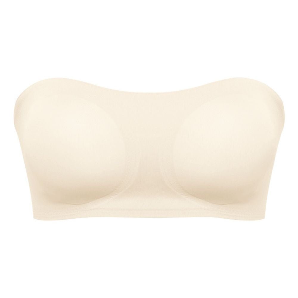 Seamless Strapless Push-Up Bra with Side Closure