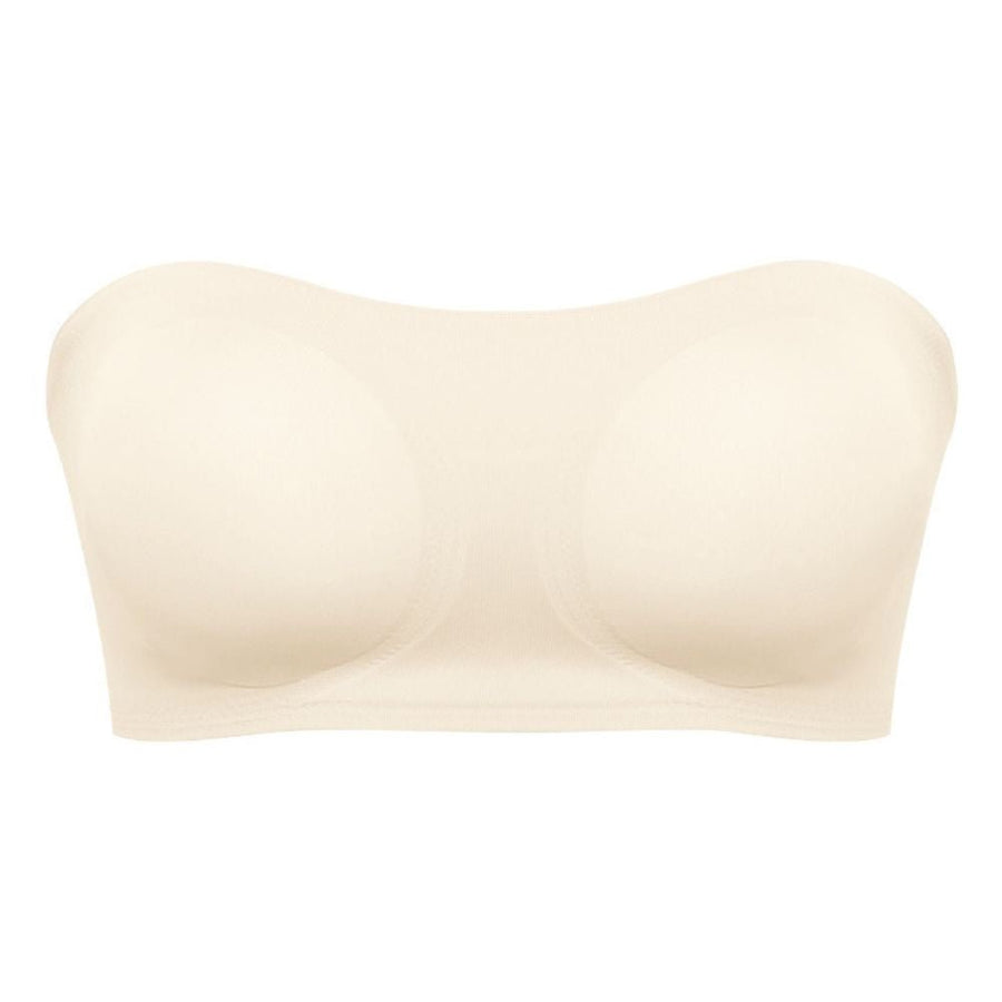 Seamless Strapless Push-Up Bra with Side Closure