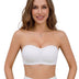 Seamless Strapless Push-Up Bra with Side Closure - White