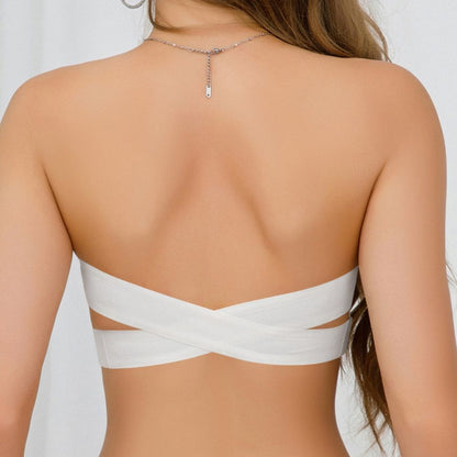 Seamless Strapless Push-Up Bra with Side Closure