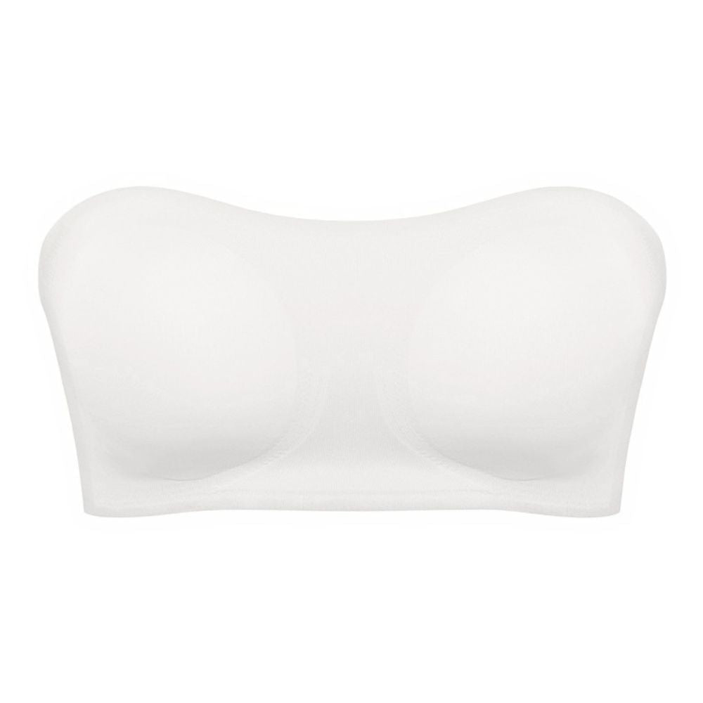 Seamless Strapless Push-Up Bra with Side Closure