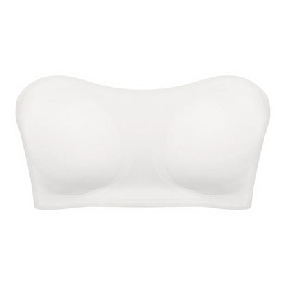 Seamless Strapless Push-Up Bra with Side Closure