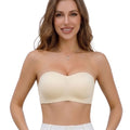Seamless Strapless Push-Up Bra with Side Closure