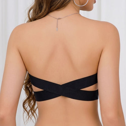 Seamless Strapless Push-Up Bra with Side Closure