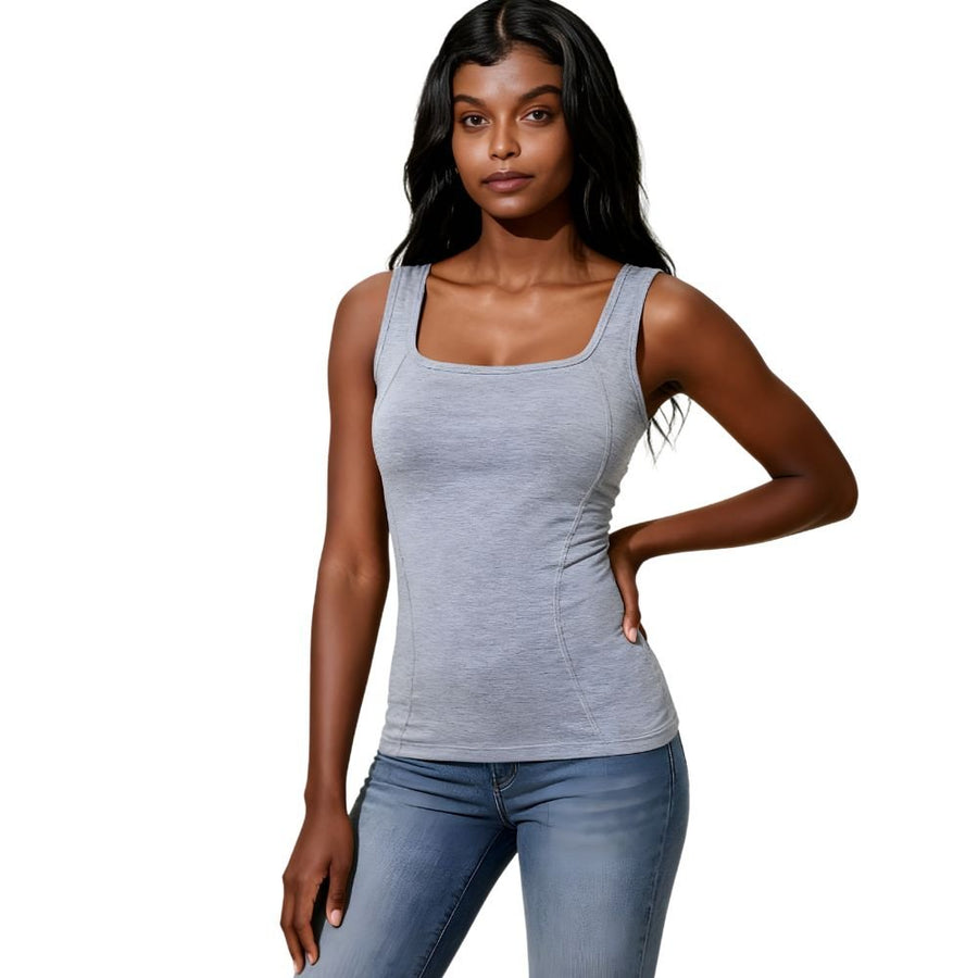 Magic Lyocell Support Tank Top with Built-In Bra