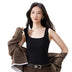 Magic Lyocell Support Tank Top with Built-In Bra - Black