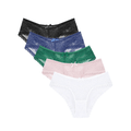 Ultra Thin Mid-Waist Lace Floral Pattern Women's Underwear