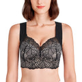 Lace Detail Wireless Plus Size Longline Bra