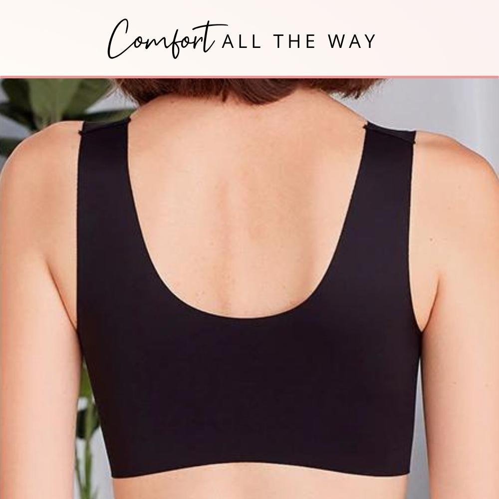 Lace Detail Wireless Plus Size Longline Bra