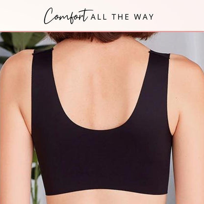 Lace Detail Wireless Plus Size Longline Bra