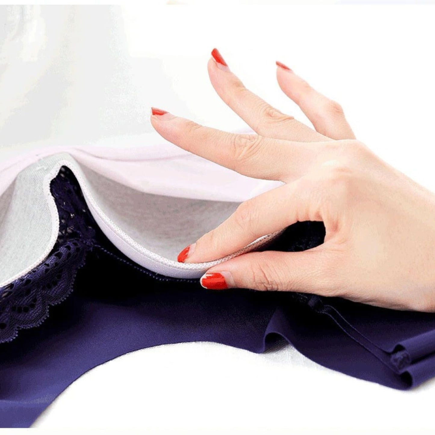 Lace Detail Wireless Plus Size Longline Bra