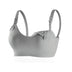 CloudSoft Wireless Push Up Nursing Bra - Breathable Comfort - Gray