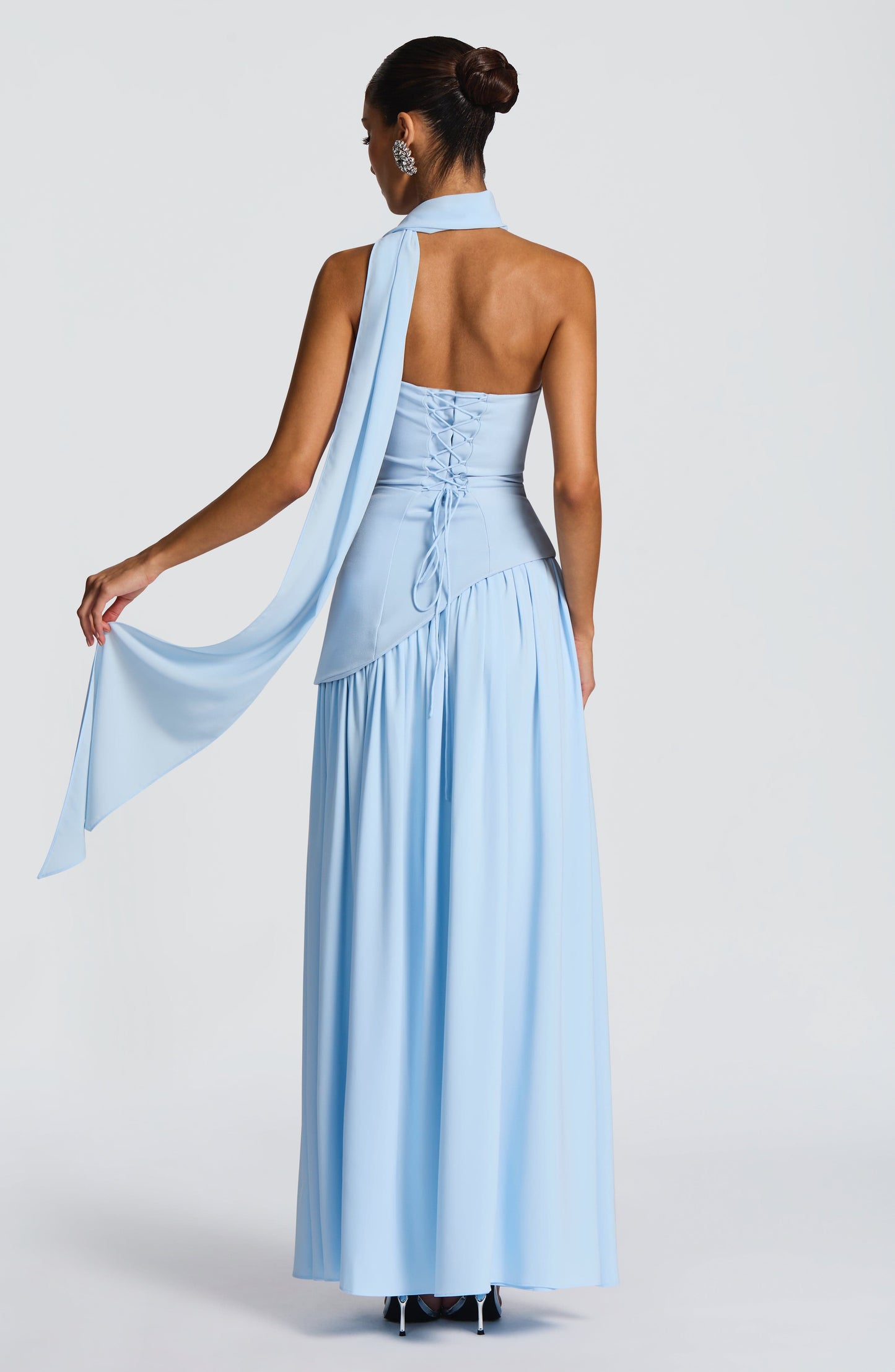Chloe Baby Blue Maxi Summer Dress