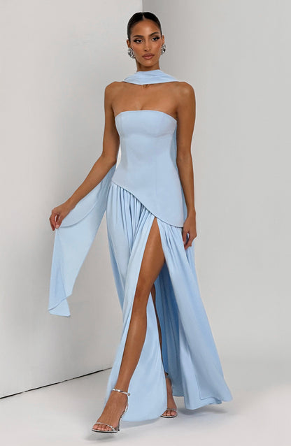 Chloe Baby Blue Maxi Summer Dress