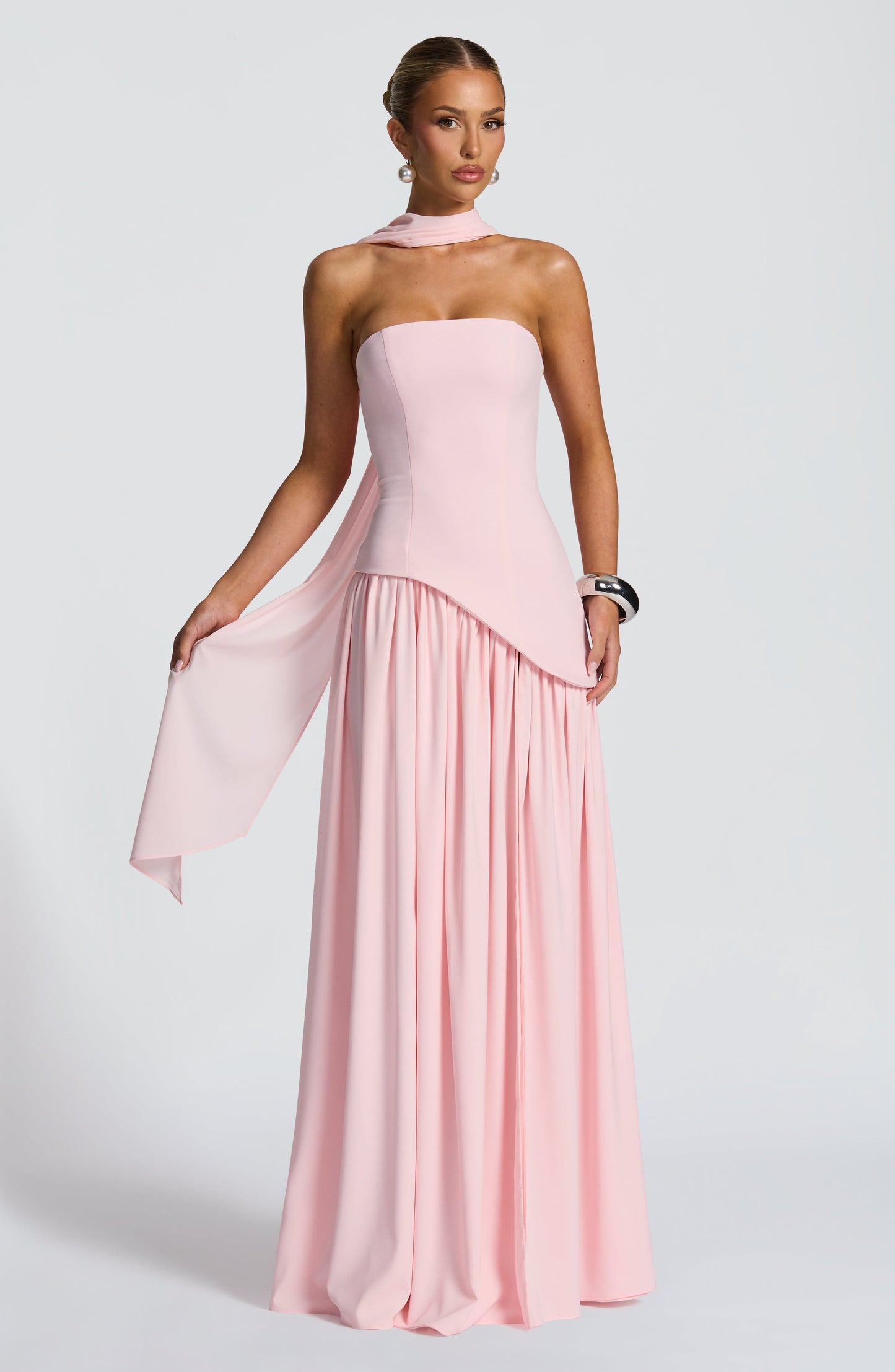 Sophia Blush Maxi Summer Dress