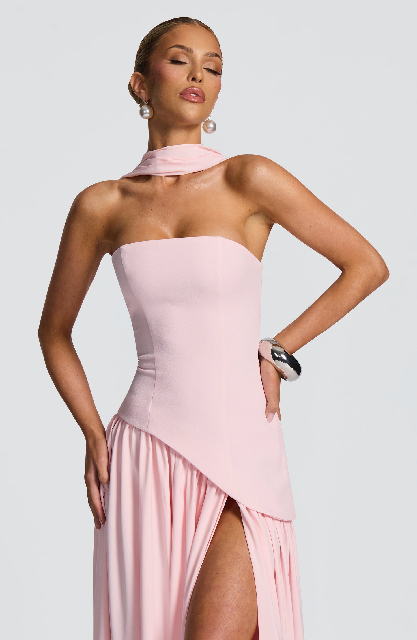 Sophia Blush Maxi Summer Dress