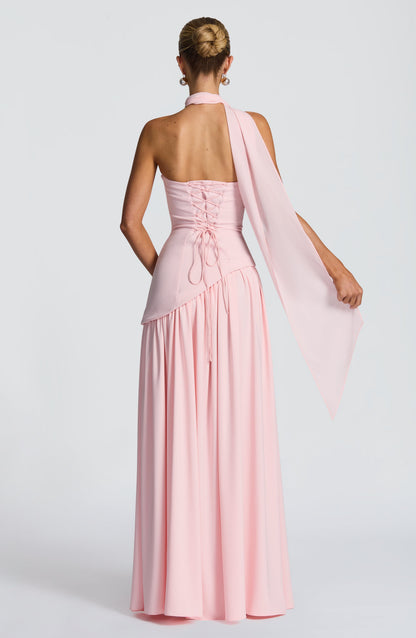 Sophia Blush Maxi Summer Dress