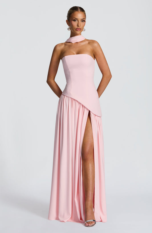 Sophia Blush Maxi Summer Dress