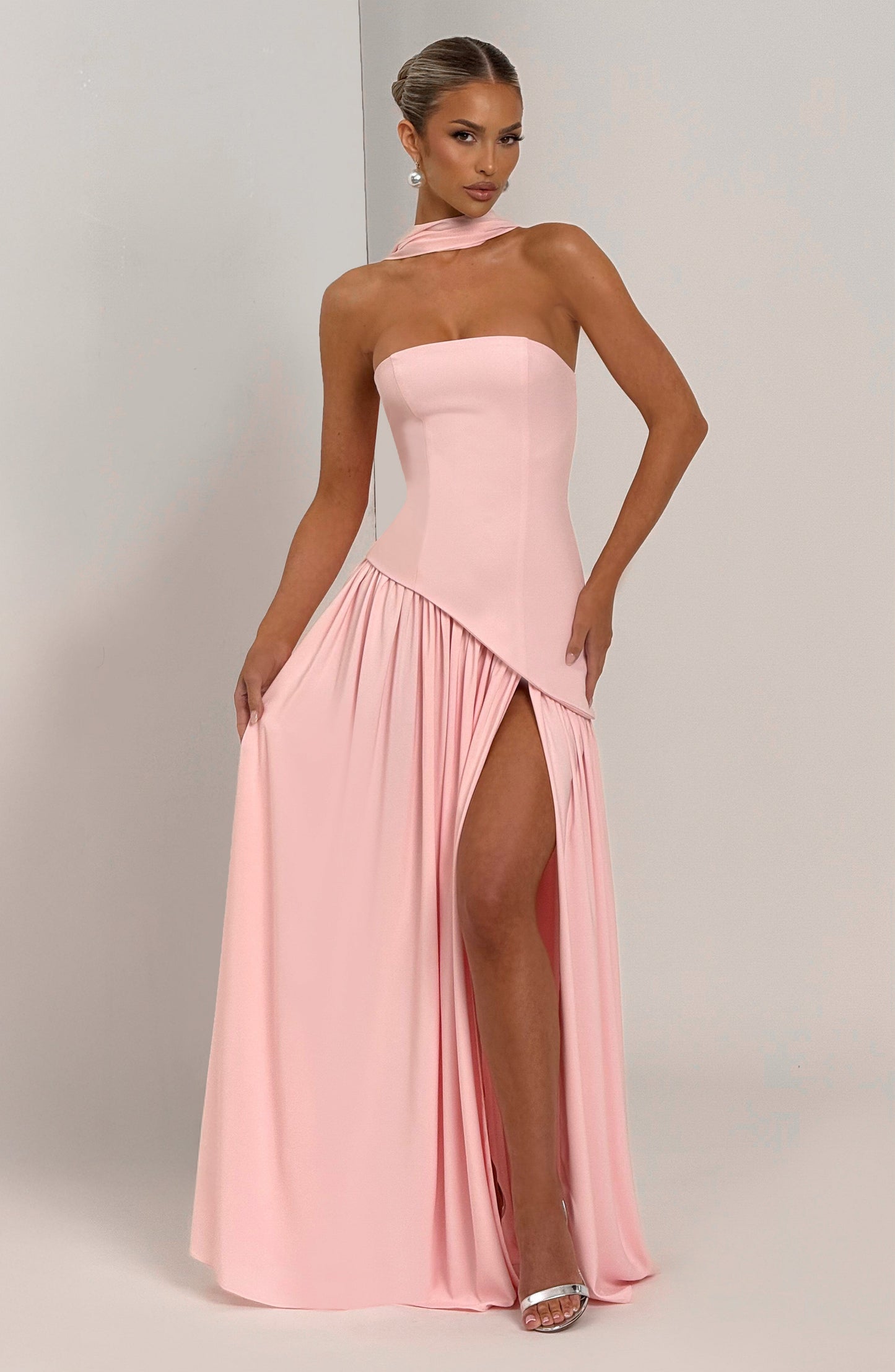 Sophia Blush Maxi Summer Dress
