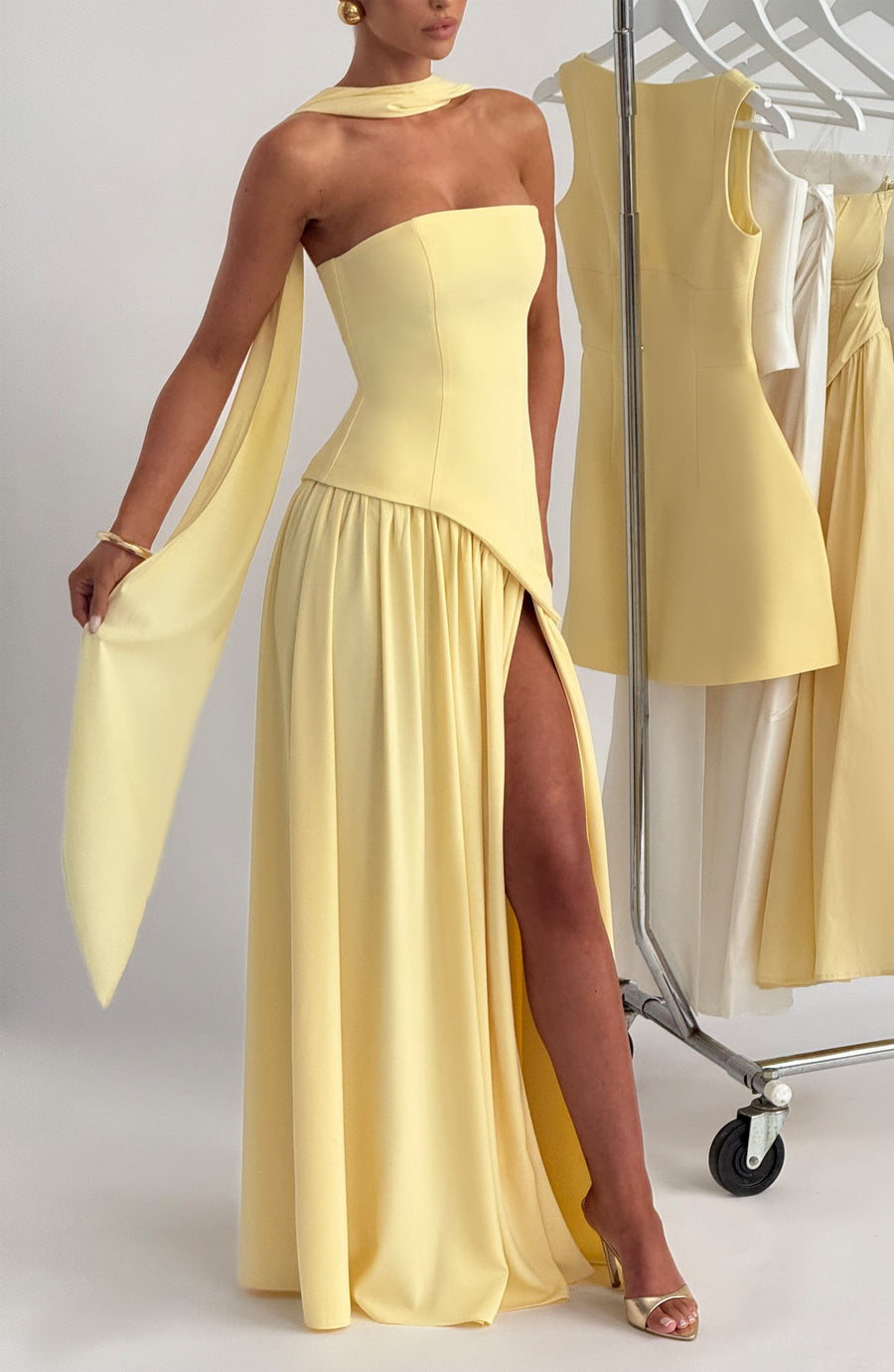 Sophia Lemon Maxi Summer Dress