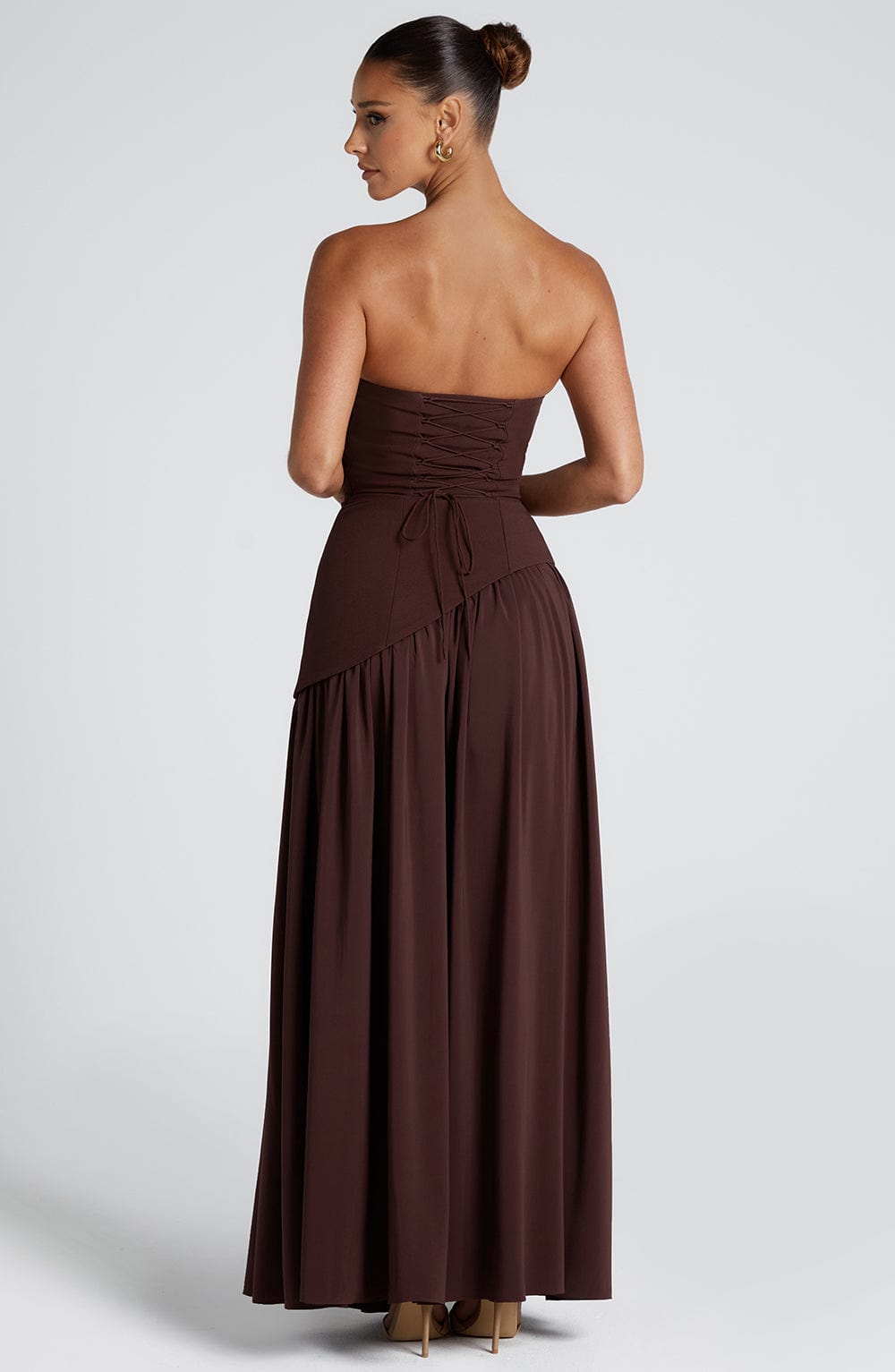 Sophia Maxi Summer Dress - Plum Brown