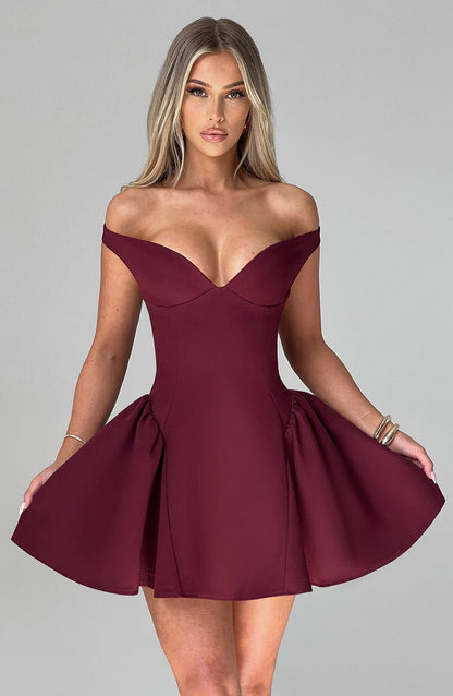 Marla Cherry Lacquer Mini Dress in XS - image 6