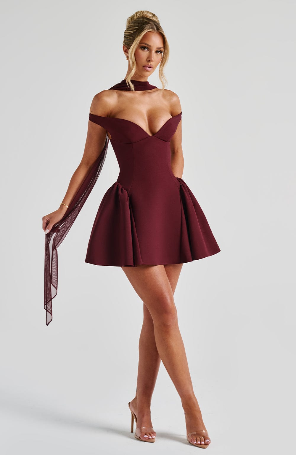 Marla Cherry Lacquer Mini Dress in XS - image 14