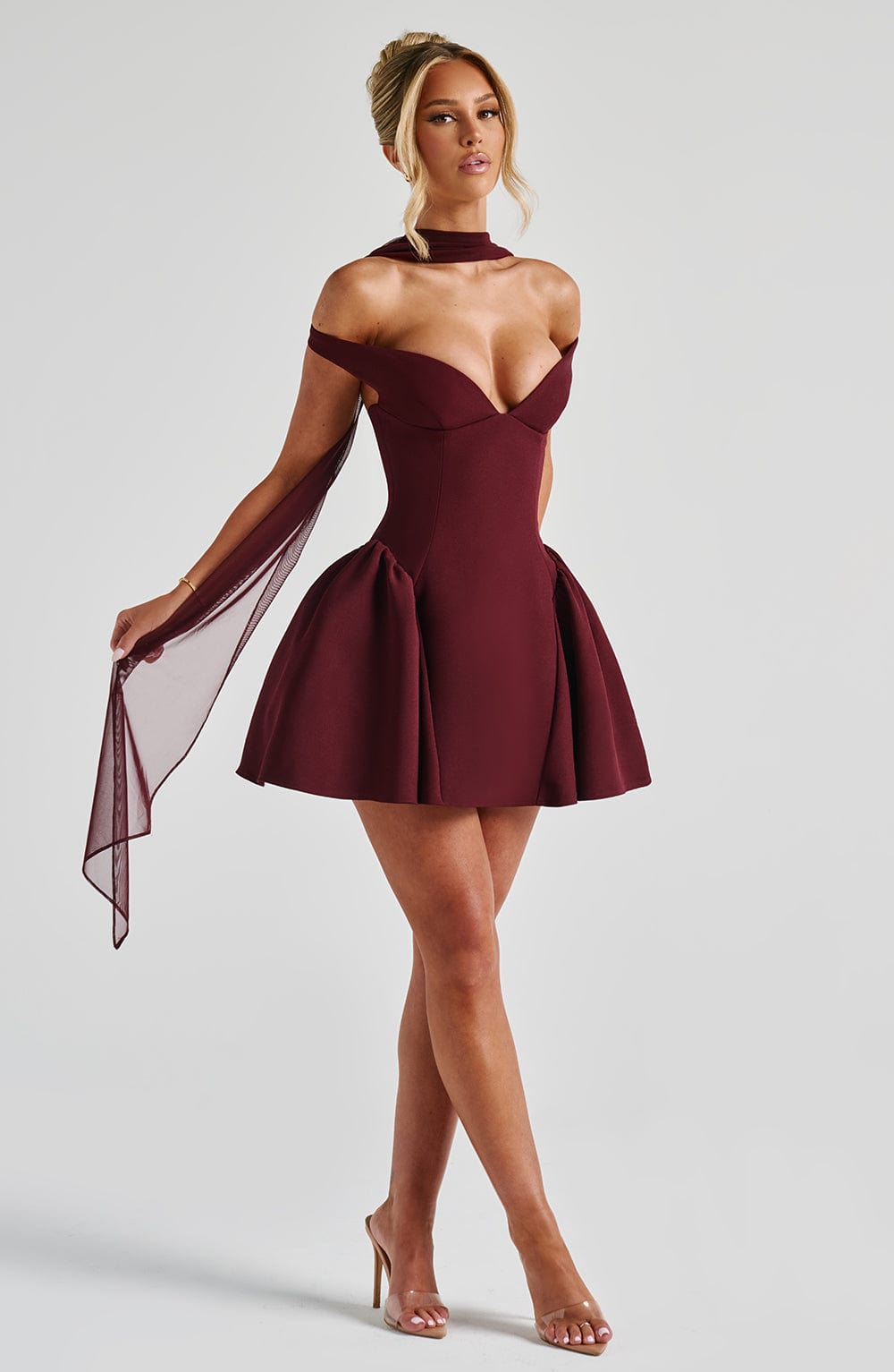 Marla Cherry Lacquer Mini Dress in XS - image 15