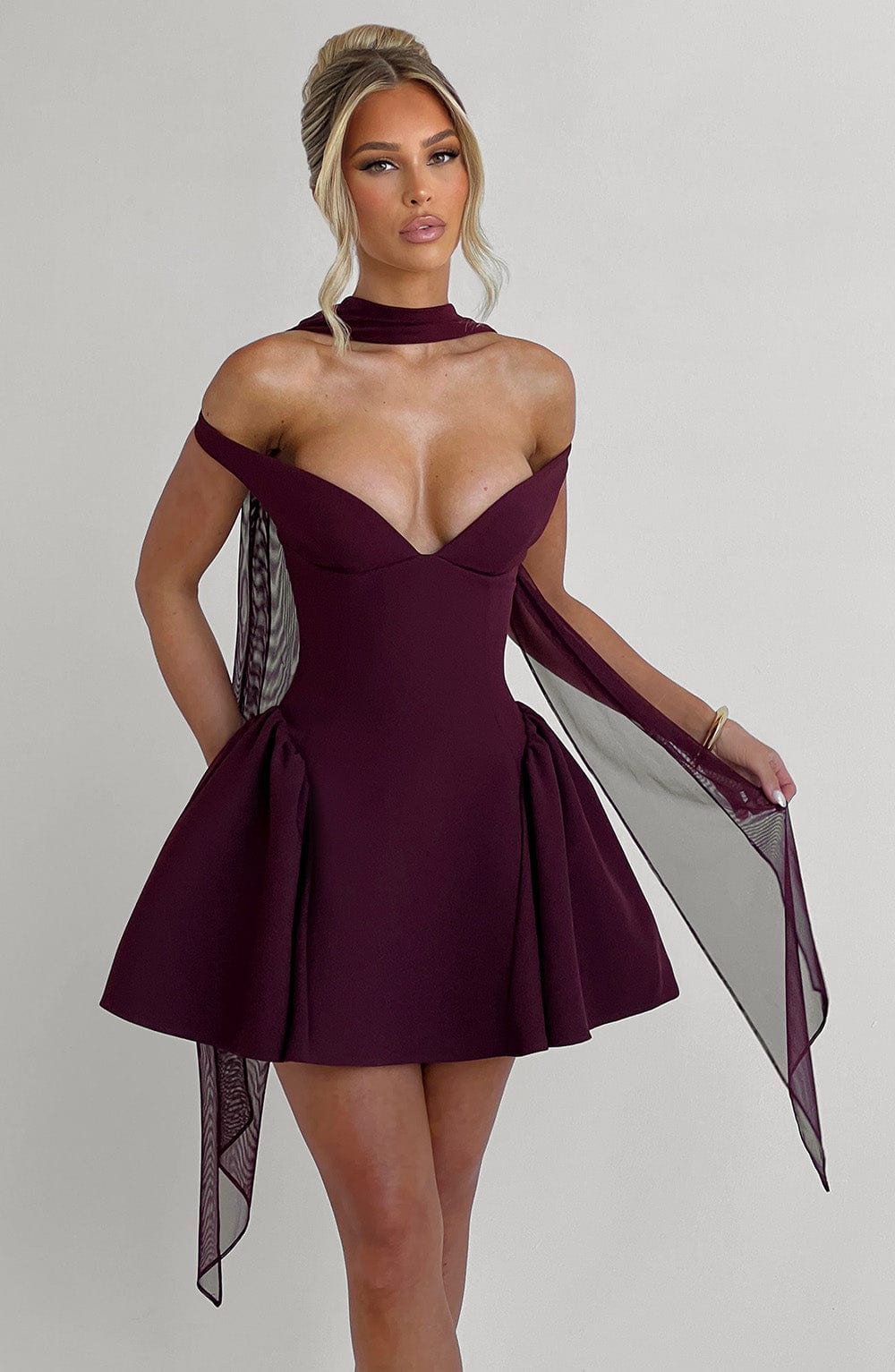 Marla Cherry Lacquer Mini Dress in XS - image 20