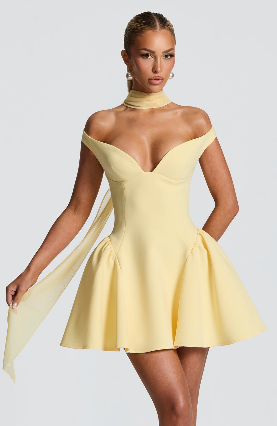 Chloe Lemon Mini Sundress for Women