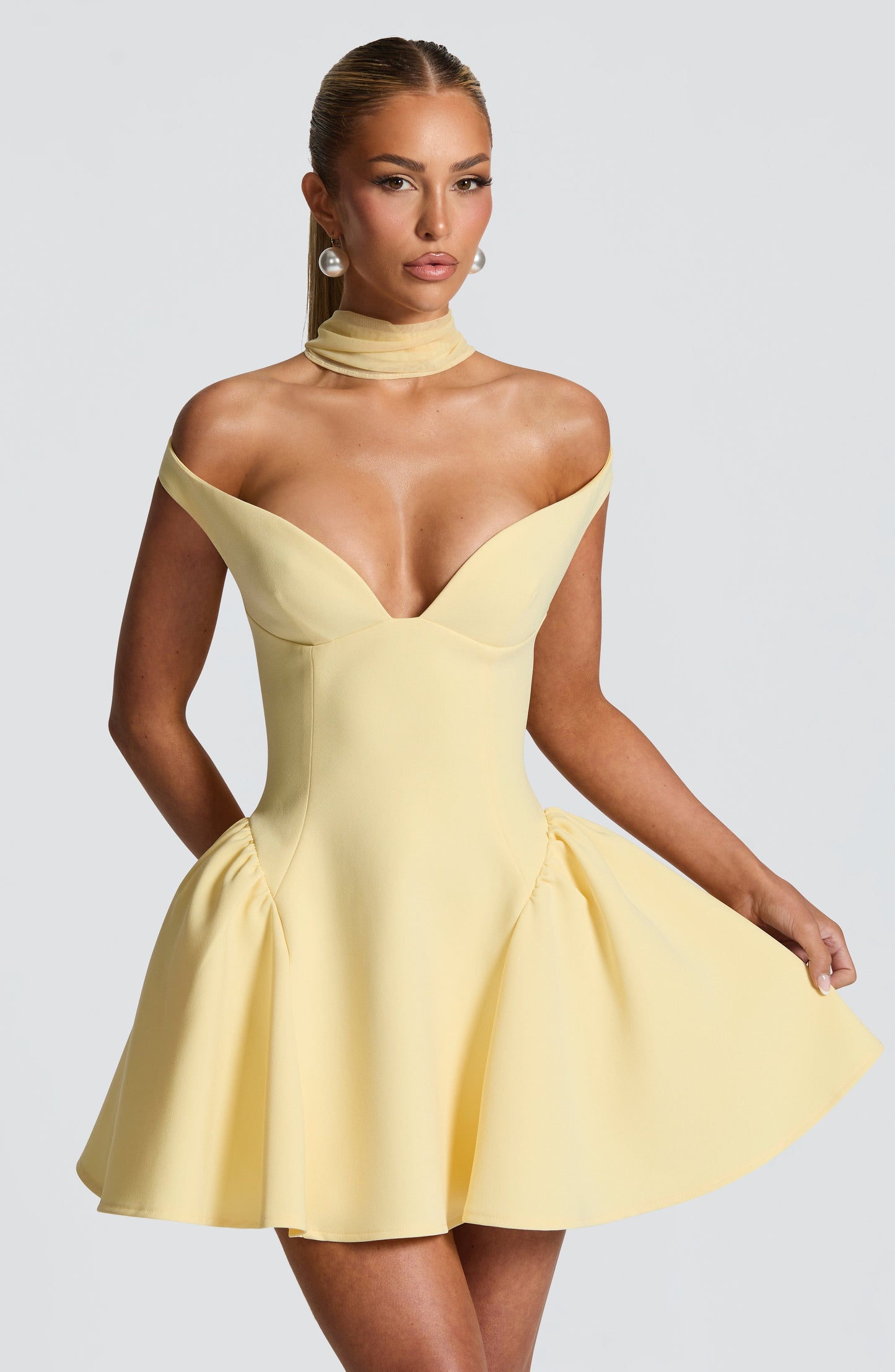 Chloe Lemon Mini Sundress for Women