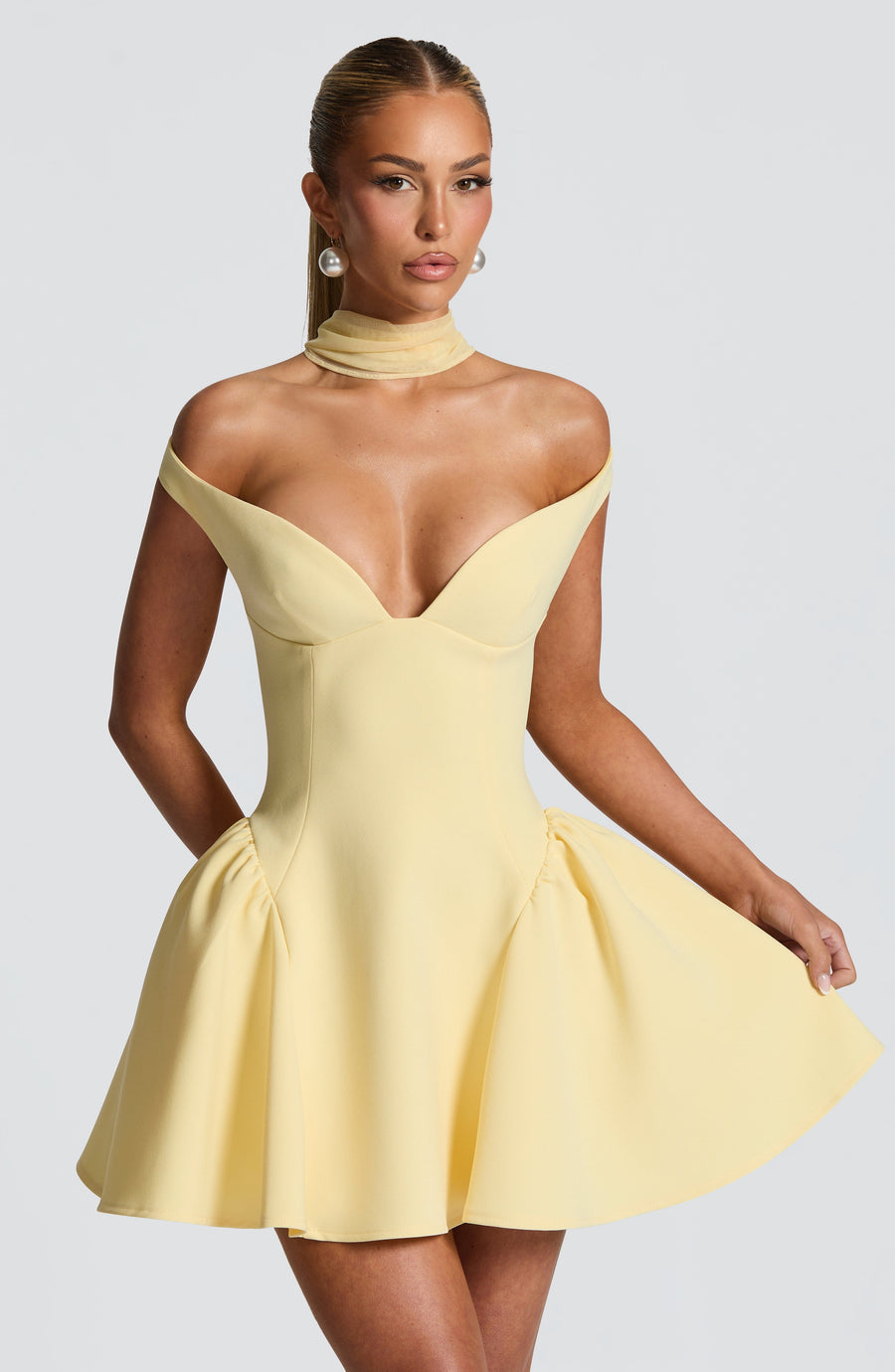 Chloe Lemon Mini Sundress for Women