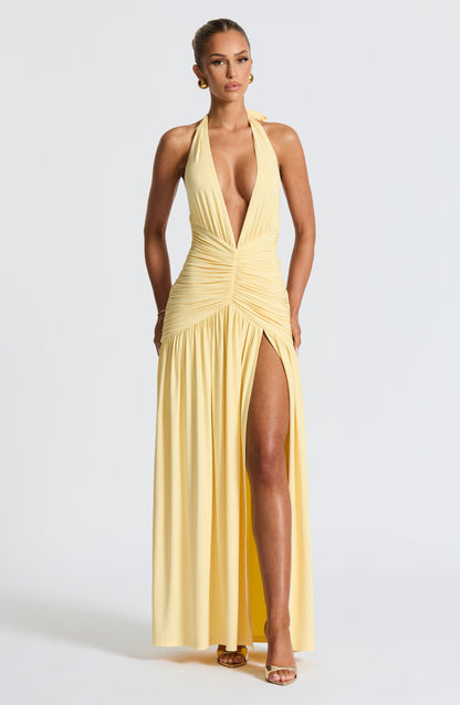 Sophia Lemon Maxi Summer Dress