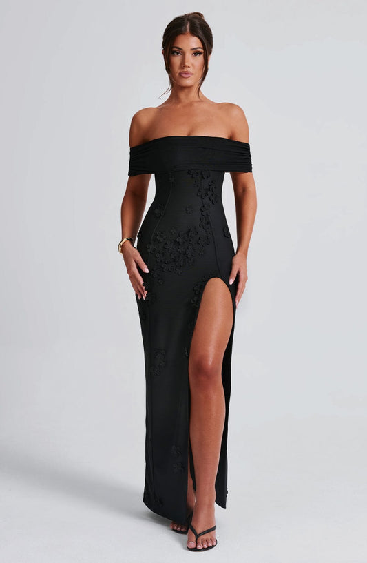 Milani Black Maxi Dress in XS - front view