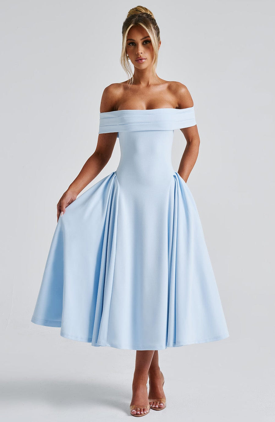 Sophia Blue Midi Summer Dress