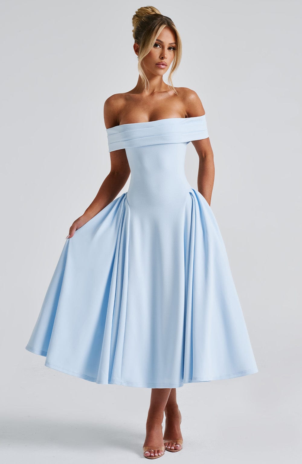 Sophia Blue Midi Summer Dress