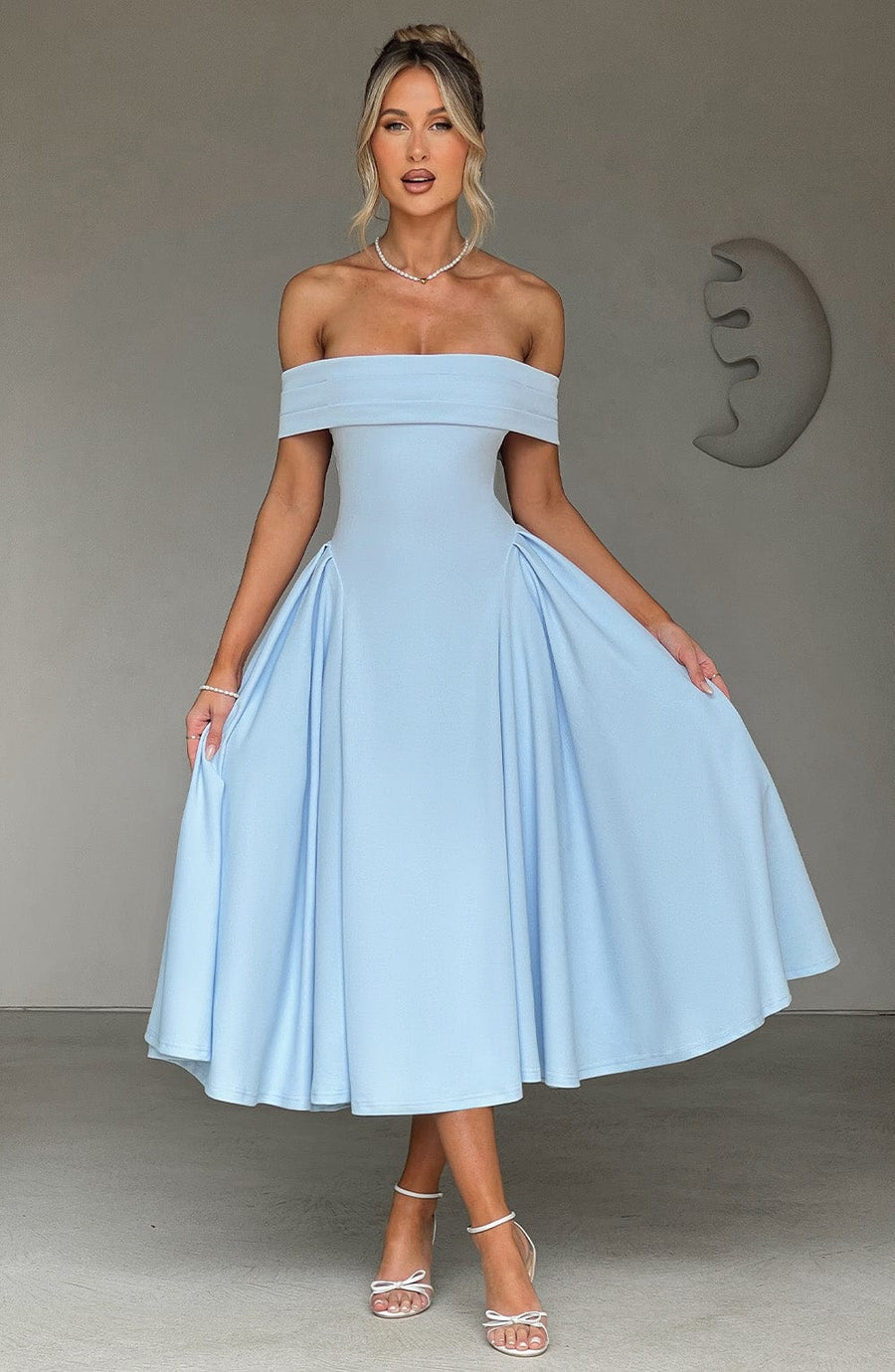 Sophia Blue Midi Summer Dress