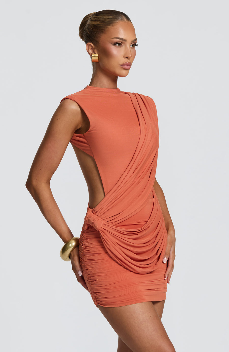 Chloe Burnt Orange Mini Sundress