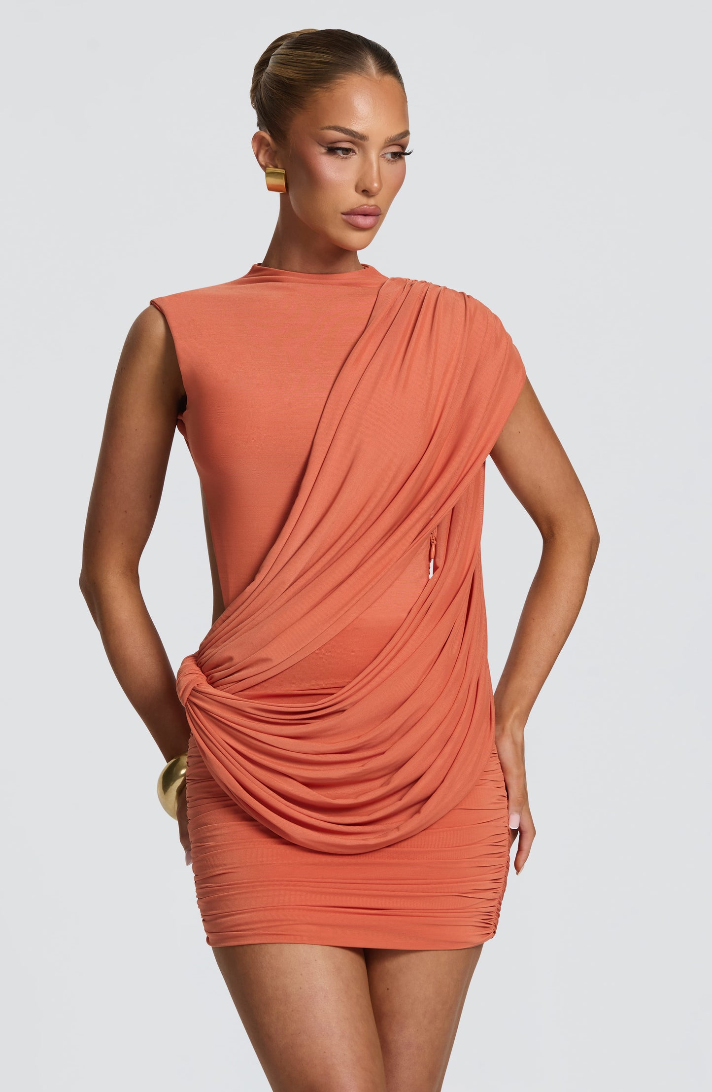 Chloe Burnt Orange Mini Sundress