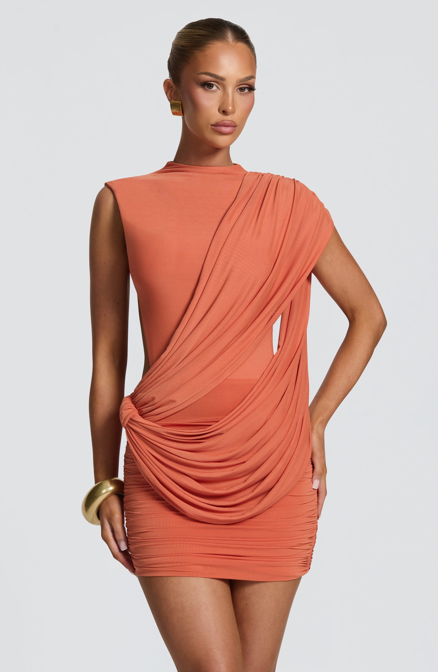 Chloe Burnt Orange Mini Sundress