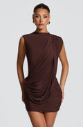 Sophie Plum Brown Mini Sundress