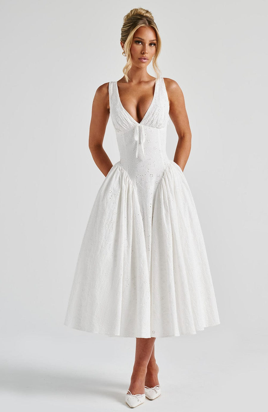 Chloe Ivory Midi Sundress - Perfect Summer Dress