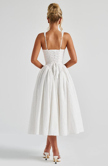 Chloe Ivory Midi Sundress - Perfect Summer Dress