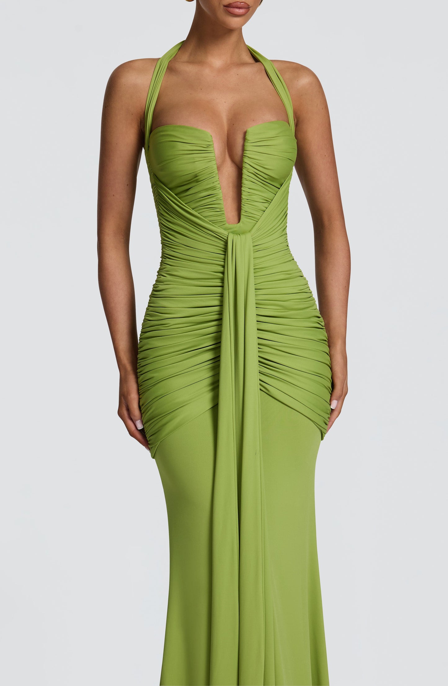 Sophia Olive Maxi Summer Dress