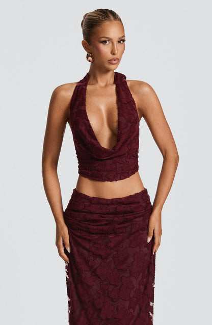 Emma Cherry Red Summer Top