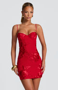 Sophia Red Mini Sundress