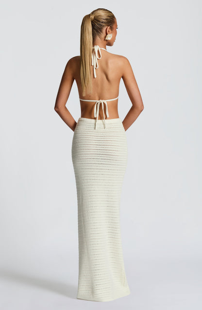 Sophia Ivory Maxi Skirt - Long Summer Beach Dress