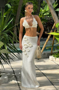 Sophia Ivory Maxi Skirt - Long Summer Beach Dress