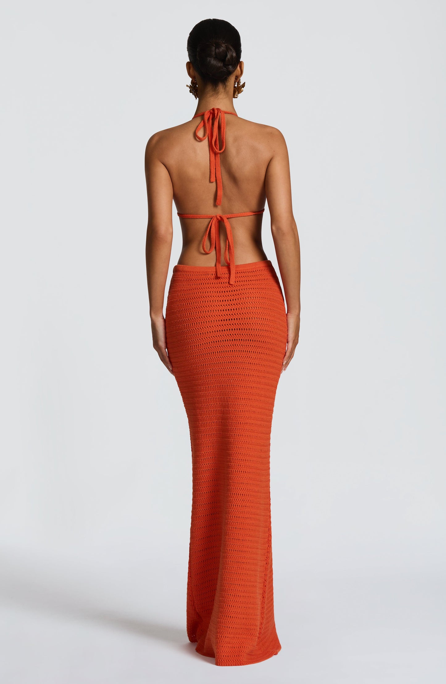 Chloe Sleeveless Summer Top in Vibrant Orange