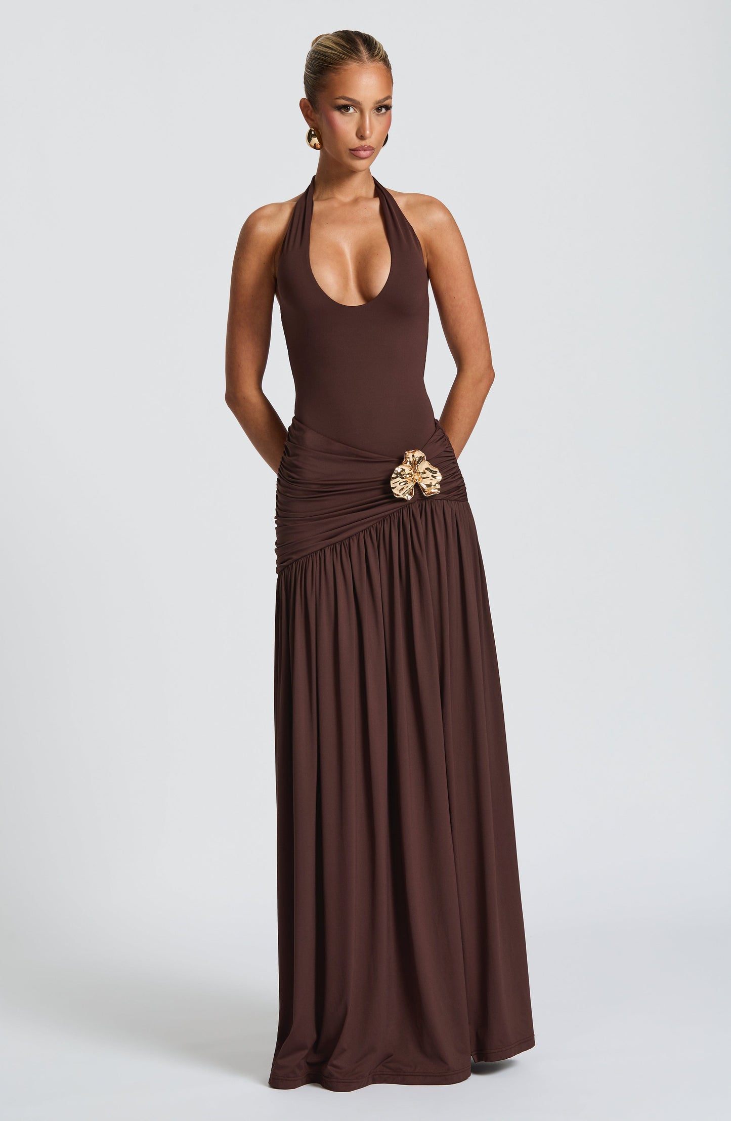 Sophia Plum Brown Bodysuit for Summer